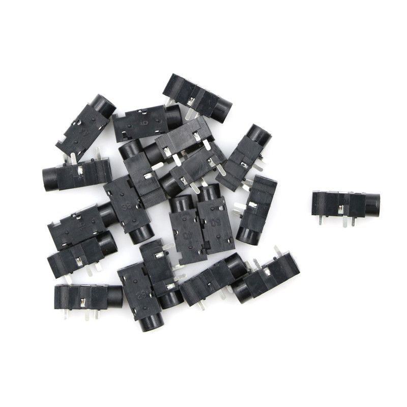20PCS  PJ-320A 3.5mm Female Audio Connector 4 Pin DIP Headph