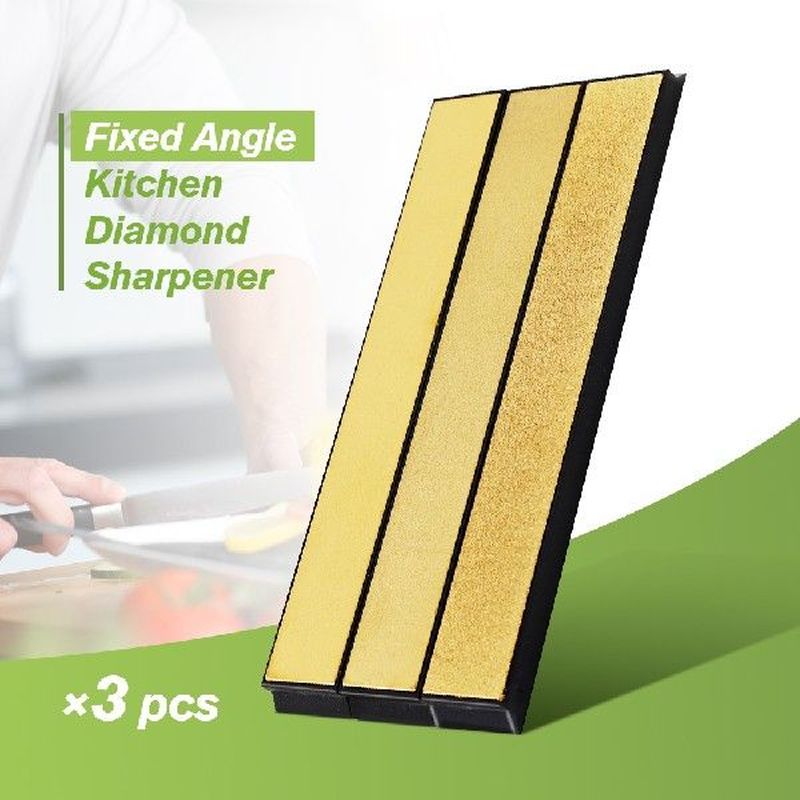 Original DMD 3PCS Diamond Whetstone Kitchen Knife Sharpener