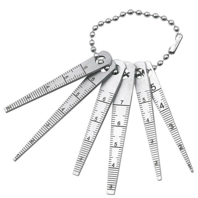 6Pcs/Set Stainless Steel 0-7mm Taper Gauge Weld inspection r