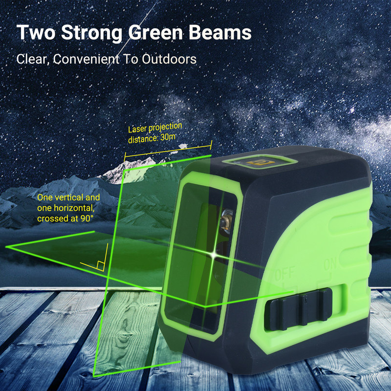 KKmoon 2D Laser Level 2 Lines Green Light Self-Leveling图片