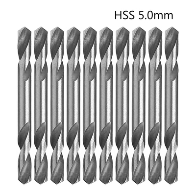 10Pcs 5mm HSS Double Ended Spiral Torsion Drill Tools Drills