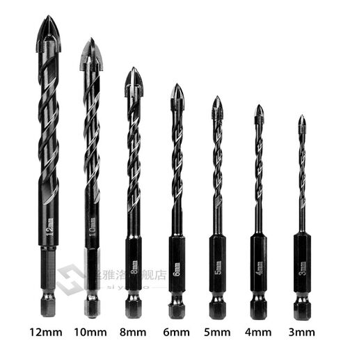 *Cross Hex Tile Bits Glass Drill Bit Ceramic Concrete Hole O