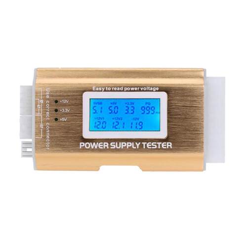 LCD PC Supply Tester ATX Power Supply 20/24 Pin Computer Dia