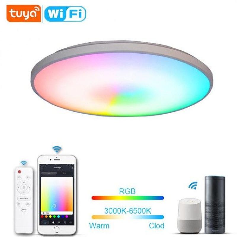 LED Smart Ceiling Light 36W RGB+C+W WiFi Tuya App Google