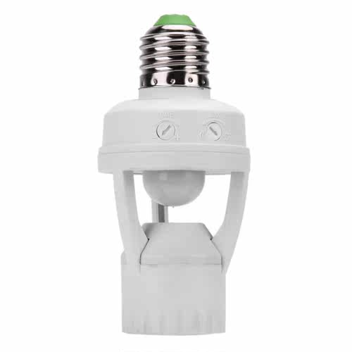 E27 LED 220V PBT Screw Light Bulb Holder LED PIR Infrared Mo