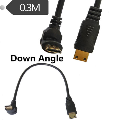 Mini HDMI Extension Cable Mini HDMI Male to 90 Degree Down A