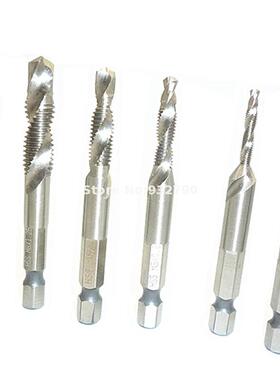 6pcs Combination Drill Taps Hss Screw Tap Bit Metric Set M3