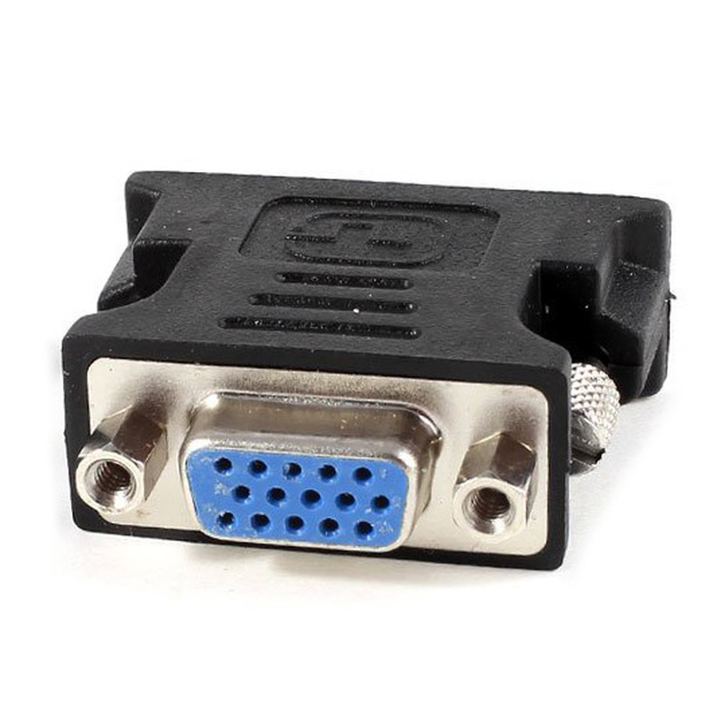 2 Pcs DVI-I 24+5 Pin Male Analog to VGA 15 Pin Female Adapte
