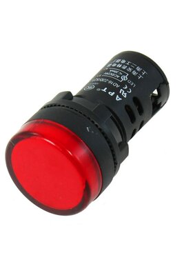 AC/DC 24V LED Power Indicator Pilot Signal Lamp 22mm Red Lig