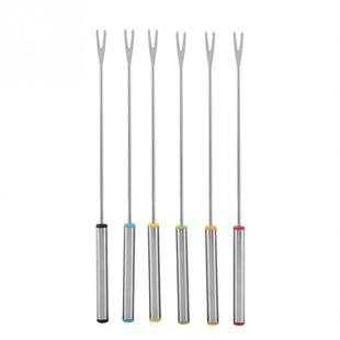 6pcs Chocolate Cheese Dessert Fondue Pot Forks Kitchen Tool