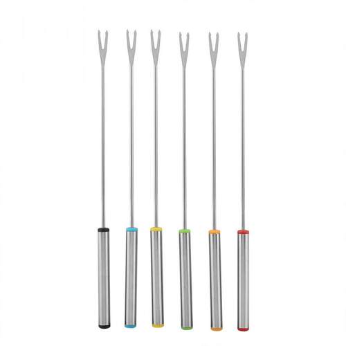 6pcs Chocolate Cheese Dessert Fondue Pot Forks Kitchen Tool