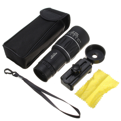 16x52 Zoom Hiking Monocular Telescope Lens with Phone Holder