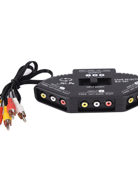 3-Way Audio Video AV RCA Switch Selector Box Composite Split