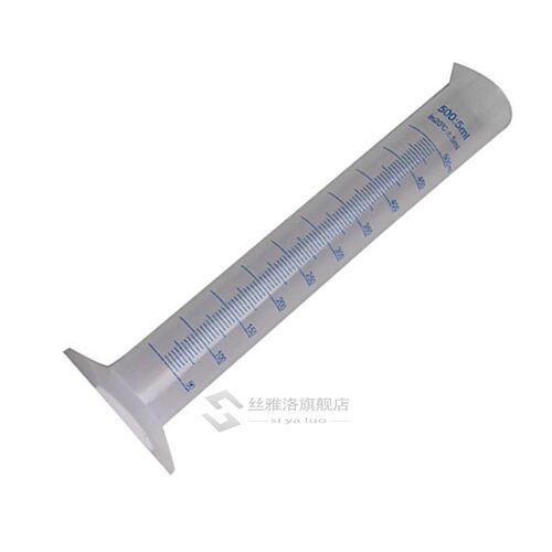 500ml Plastic Measuring Cylinder Blue Line Tube Corrosion Re