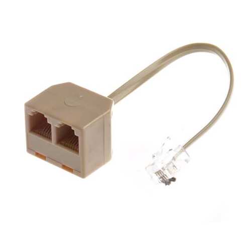 5x Telephone RJ11 Male Line to Double RJ11 Female Jack Filte