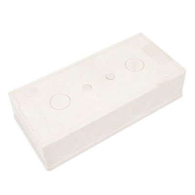 Flush Mounted Electrical Back Box Pattress 2 Gang 167x77x38m