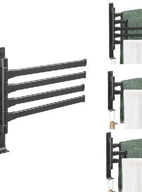 Towel Hanger Wall Mounted Towel Rack Rotating Bathroom