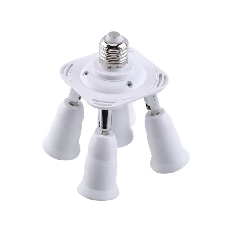 5 in 1 E27 To E27 Base Light Lamp Bulb Adapter Holder Socket