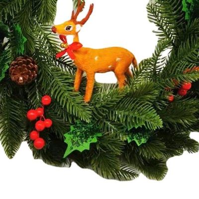 Christmas Door Wreath Garland Artificial Flower Wreath for