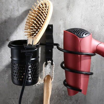 Saving Space Aluminum Shelf Household Hair Dryer Rack Bathro