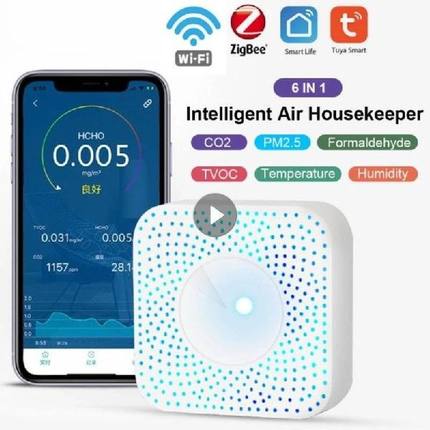 Zigbee WiFi Tuya Smart Air Quality Sensor PM2.5 PM10
