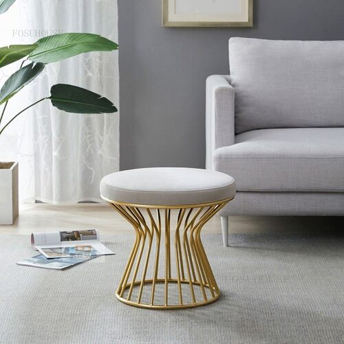 Nordic Fabric Low Stool Living Room Shoe Changing Stool