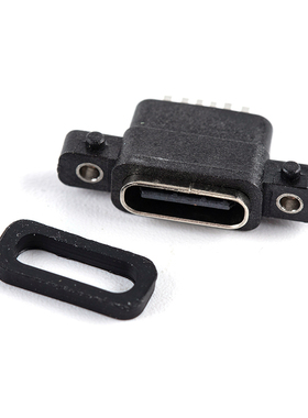 2Pc USB 3.1 Type-C 6 Pin Female Socket SMD DIP Connector Wit