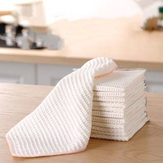 5 Pcs Waffle Cleaning Towels  Absorbent Rag Fast Drying