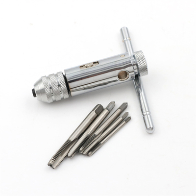 5Pcs M3-M8 T-Handle Ratchet Tap Wrench Machinist Tool Screw