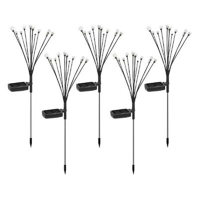 5pcs Auto On Off With Ground Insert 12 Leds Solar Garden