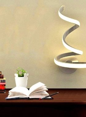Modern Spiral LED Wall Light Acrylic Iron Sconces Lamp
