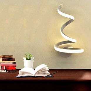 Modern Spiral LED Wall Light Acrylic Iron Sconces Lamp