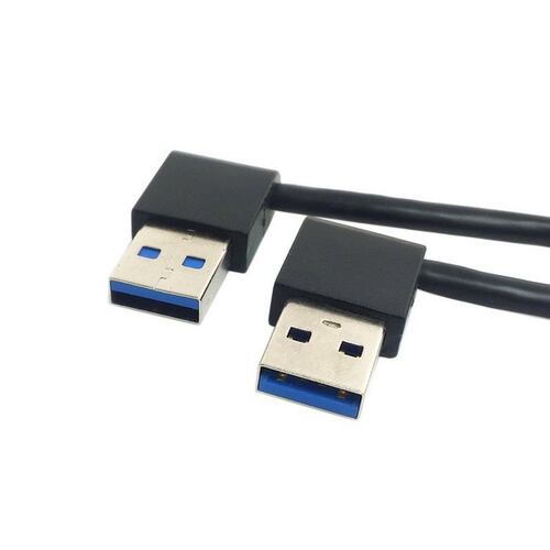 USB 3.0 Type A Male 90 Degree Left Angled to Extension Cable
