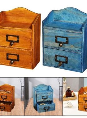 Desktop Drawer Storage Box with 2 Drawers Desk Organizer
