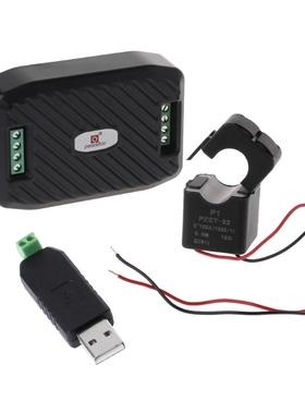 AC 100A Voltage Current Energy Hz Power factor RS485 Modbus