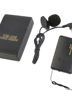 FM Transmitter Receiver Lavalier Lapel Clip On Mini Micropho