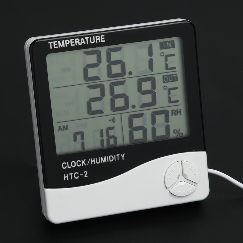 LCD Humidity Meter Weather Station Alarm Clock