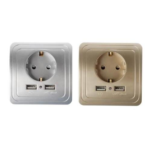 5V 2A Dual USB Wall Charger Adapter EU Plug Wall Socket LED