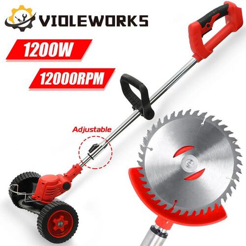 VIOLEWORKS 1200W Electric Lawn Mower Li-ion Cordless Grass T