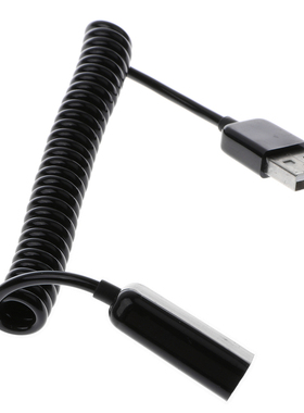 USB A Male to USB A Female Extension Coiled Spiral Spring Ch