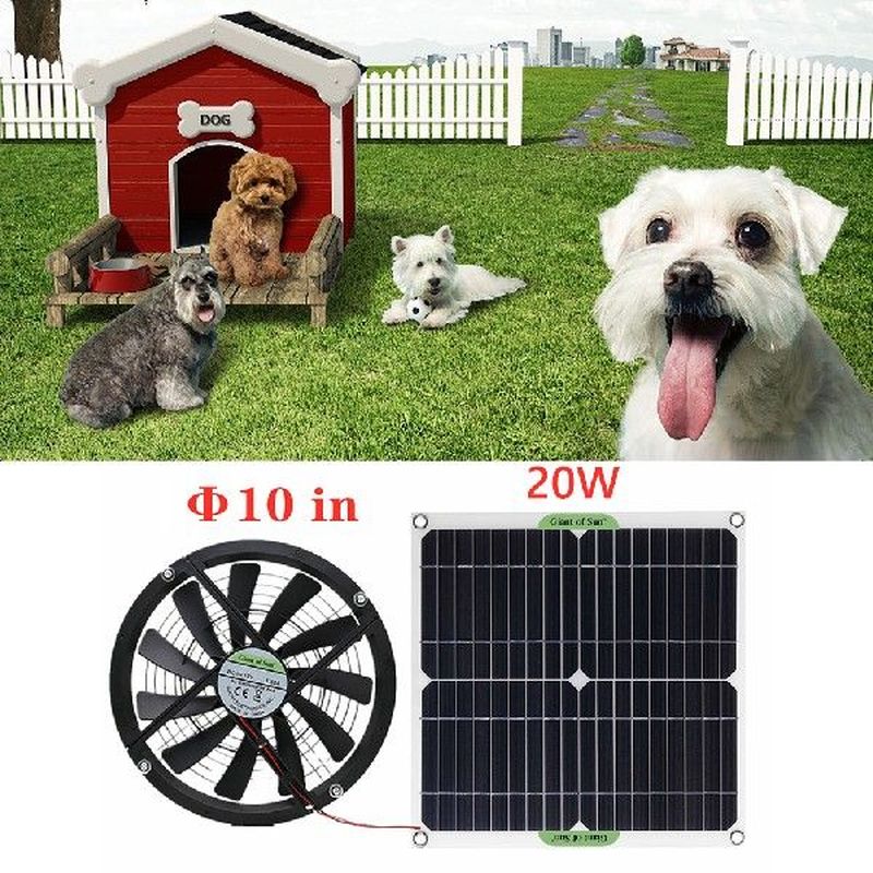 10/20W Solar Exhaust Fan Air Extractor 12V Mini Ventilator