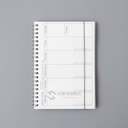 Daily Weekly Monthly 2019 2020 Planner Spiral A5 Notebook Ti