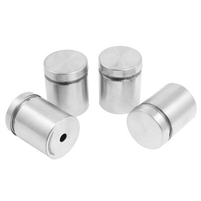 Advertising Nail Glass Standoff 25mm x 30mm 4 Pcs