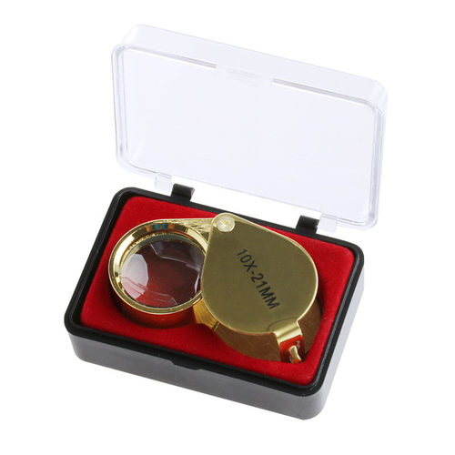 TCAM Magnifier 10X 21mm Mini Triplet Jeweler Eye Loupe Magni