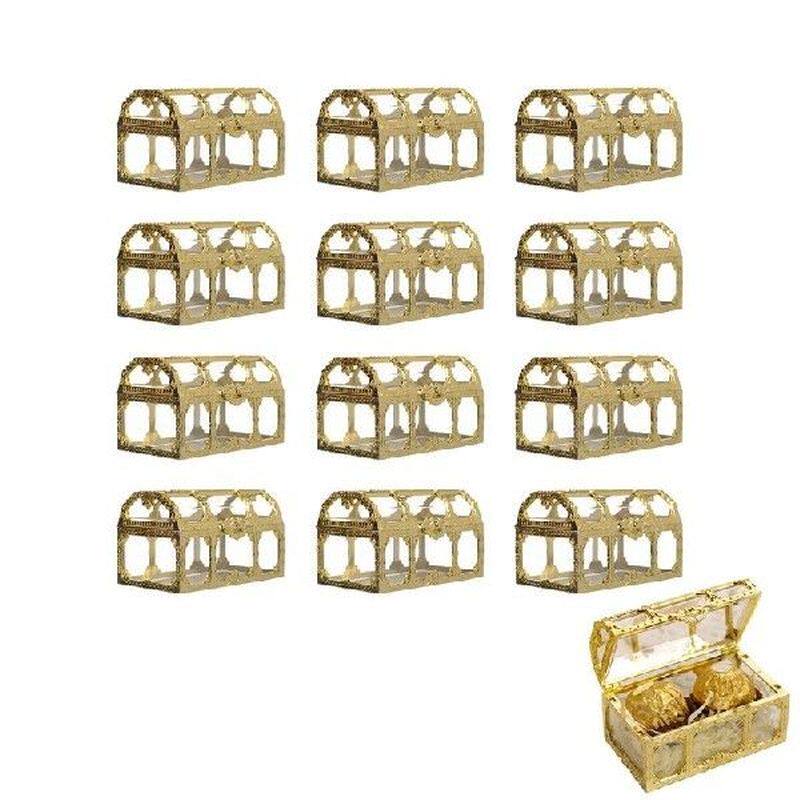 wedding party favor boxes 12pcs mini hollow pirate chest