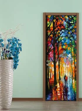 3D Self Adhesive Scenery Wall Sticker  Tile  Film Cover