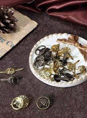 40pcs Small Ring Pull Handle Antique Bronze Knobs Jewelry