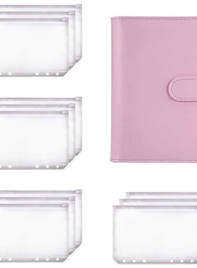 A6 Binder Planner Pink Notebook Binder and 12 Pieces 6 Hole