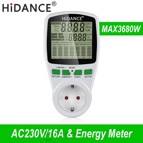 AC Power Meters 220v digital wattmeter eu energy meter watt