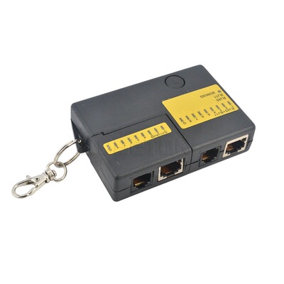 New Mini RJ45 RJ11 Cat5 Network LAN Cable Tester with KeyCh